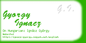 gyorgy ignacz business card