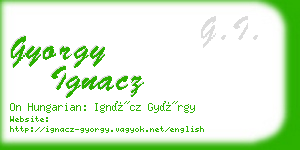 gyorgy ignacz business card